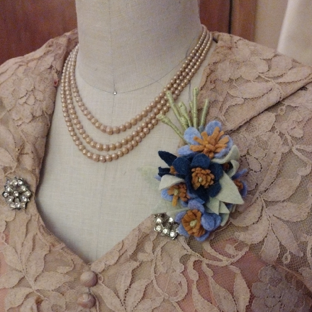 Floral Felt Brooch
